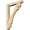 Ekena Millwork Merced Block Rough Sawn Bracket w/ Offset Brace, Douglas Fir, 6"W x 36"D x 48"H BKT0604X36X48MRC05RDF - alternate 1
